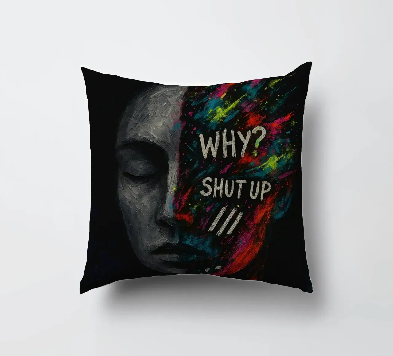 Why? Shut Up. | Limited Statement Piece cuscino da Art.Piece