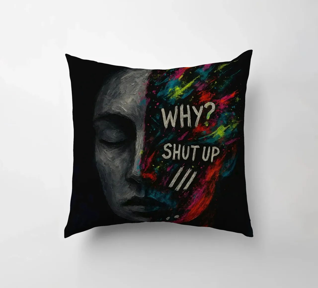 Why? Shut Up. | Limited Statement Piece cuscino da Art.Piece