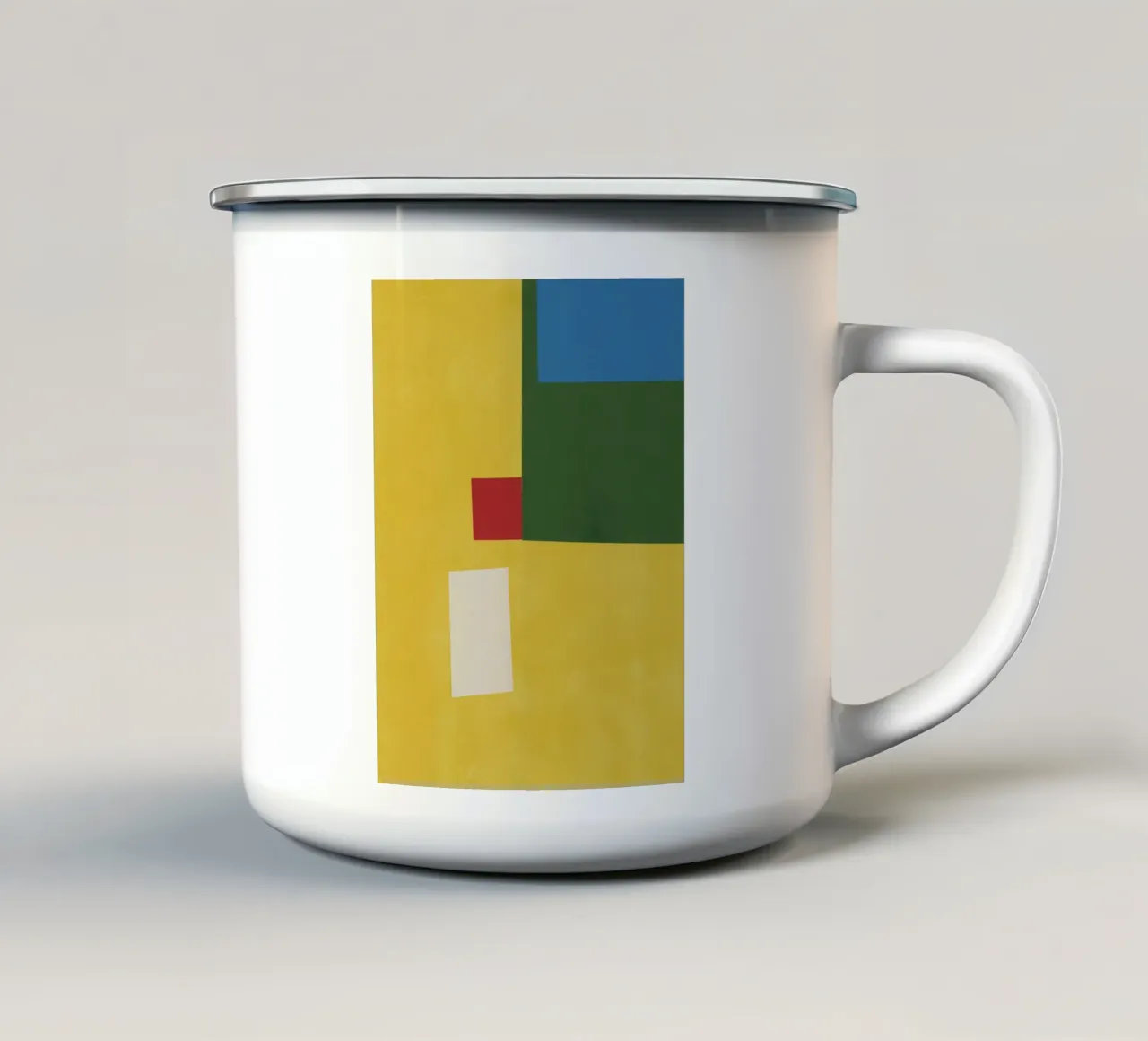 Disposición de la alfombrilla 02 taza de esmalte de Little Dean