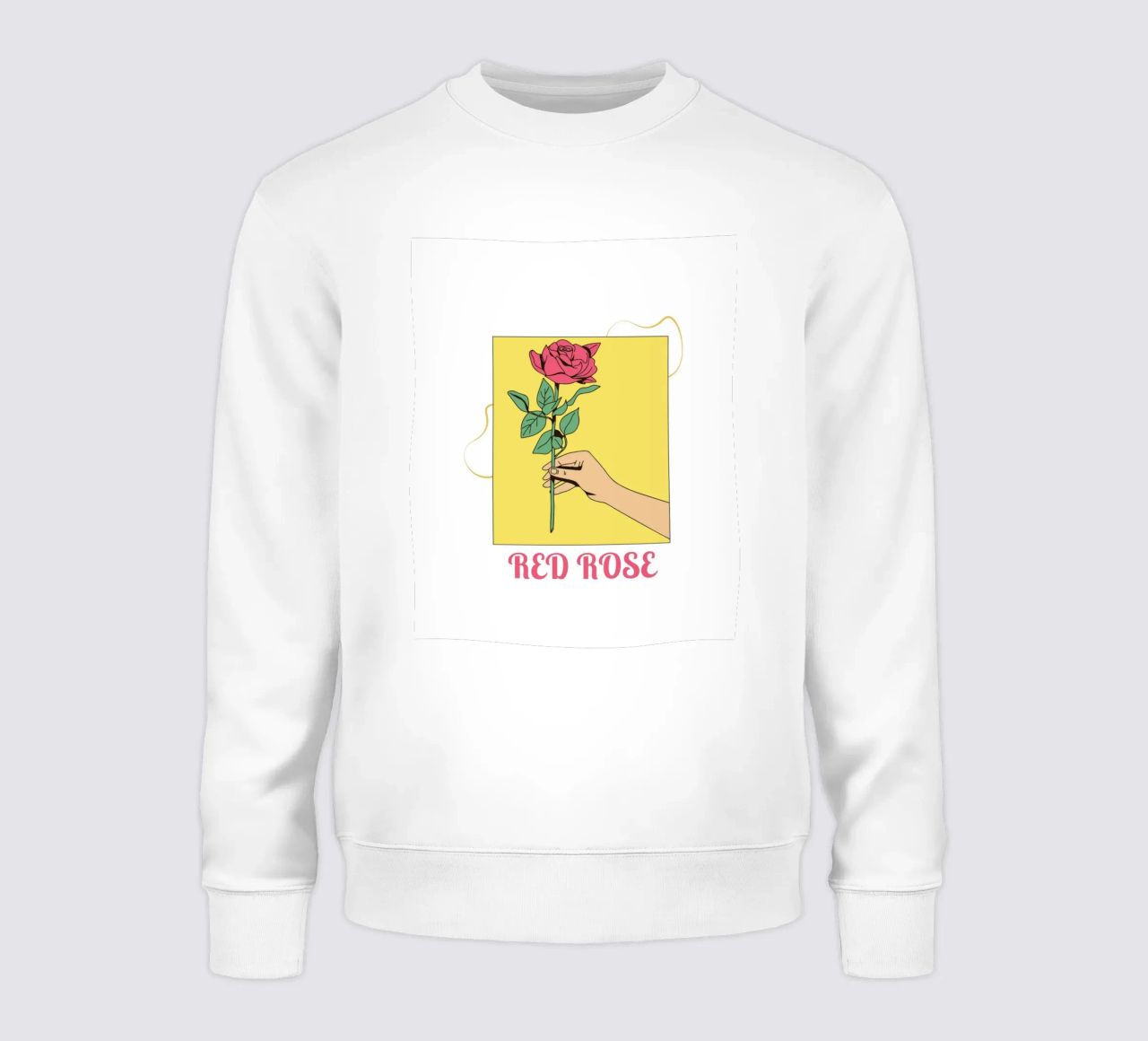 Rosa rossa felpa da graphic design