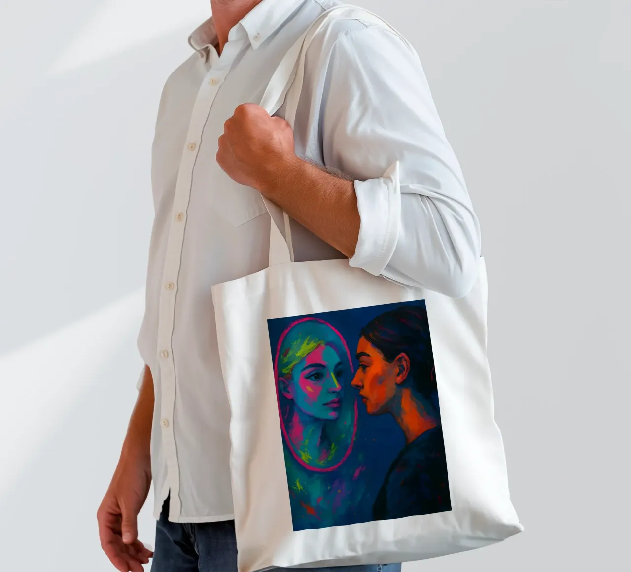 Mirror Me Softly | Limited Introspective Edition borsa in juta da Art.Piece