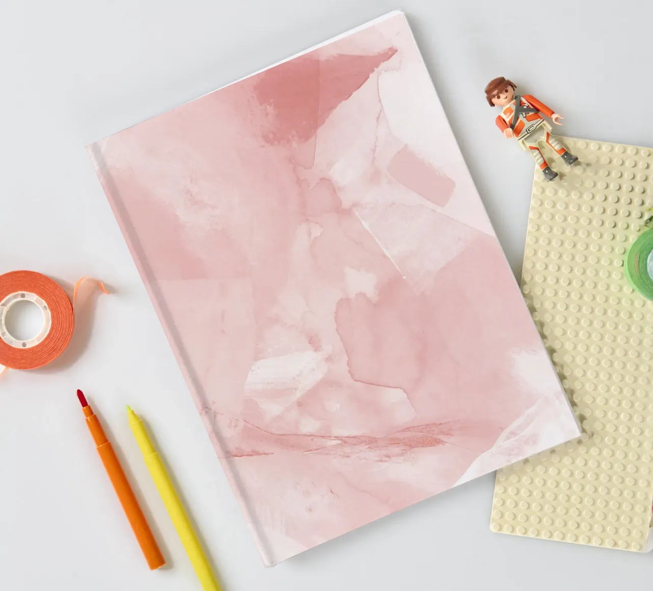 Brush strokes pink tones 5 notebook by NouveauPrints