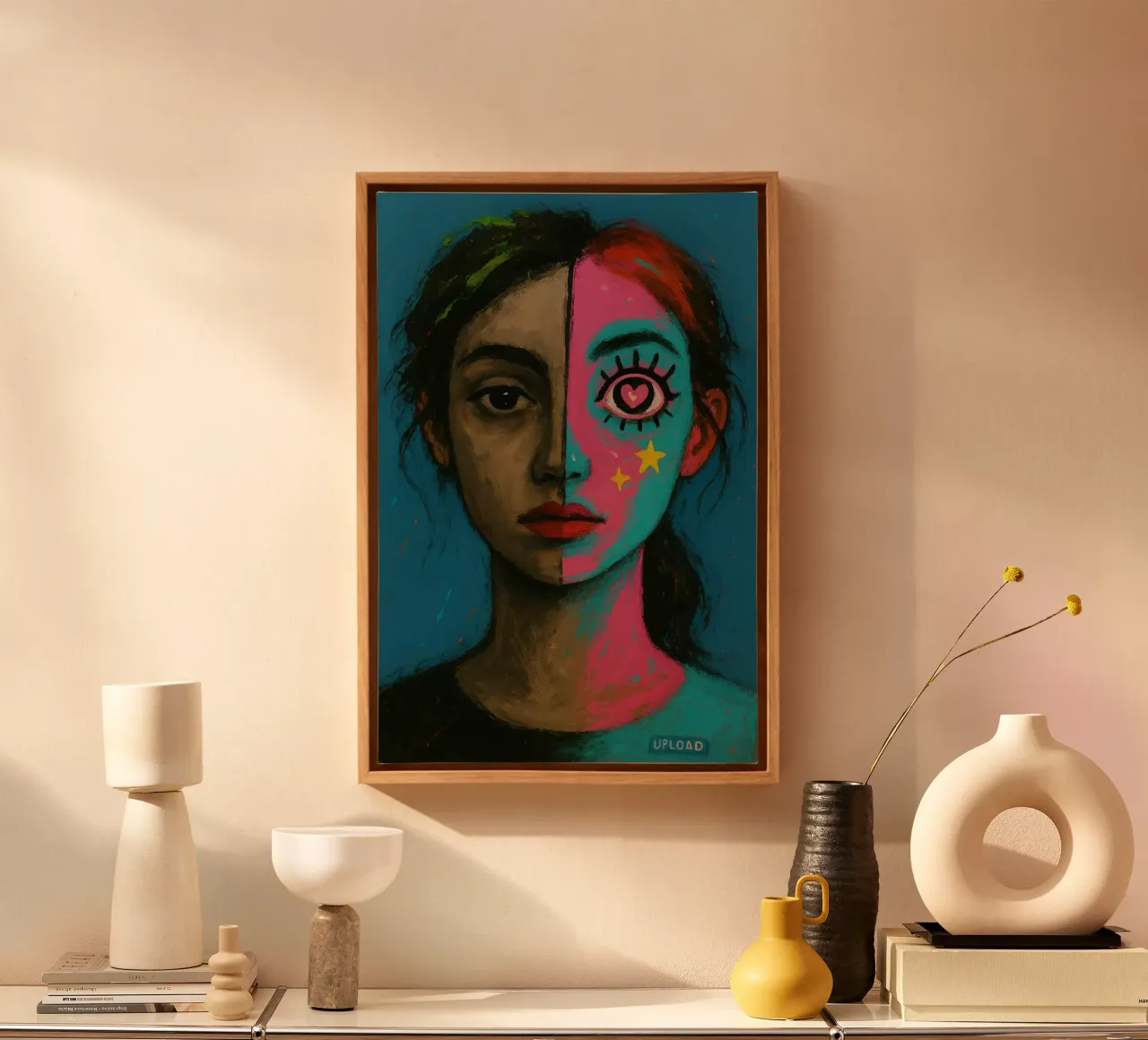 Upload Me Gently | Limited Edition tela con Cornice a cassetta da Art.Piece