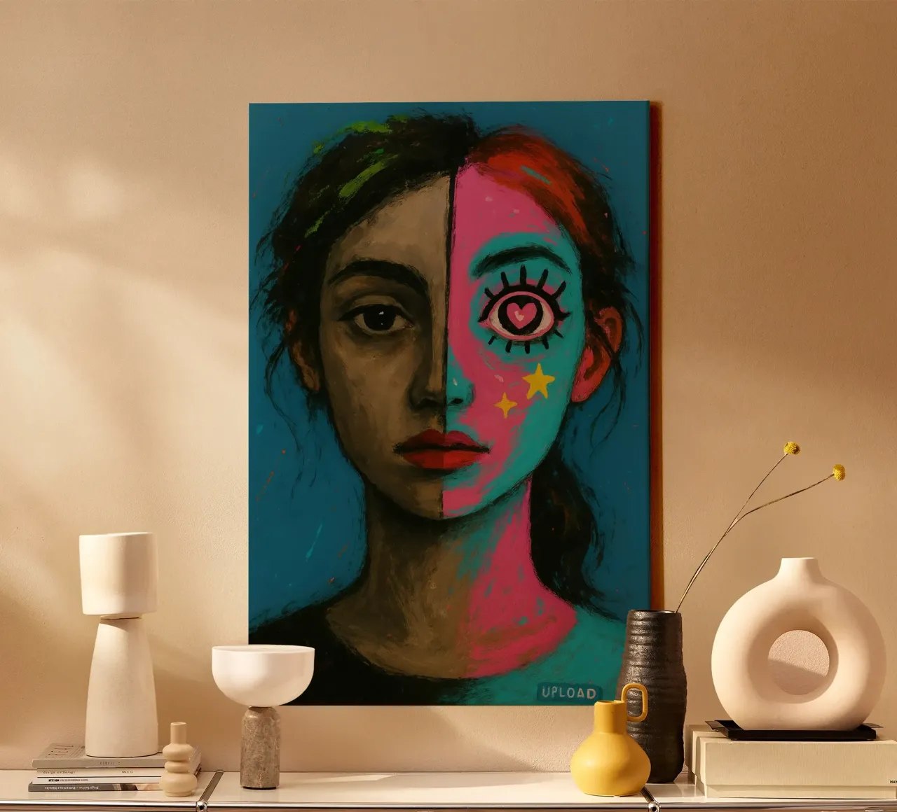 Upload Me Gently | Limited Edition tela con Cornice a cassetta da Art.Piece