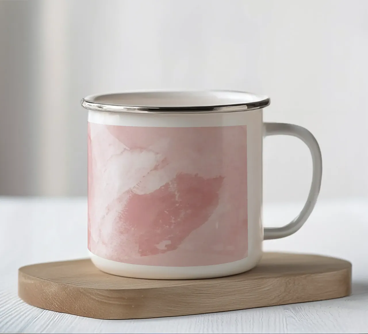 Pennellate di rosa 6 tazza in smalto da NouveauPrints