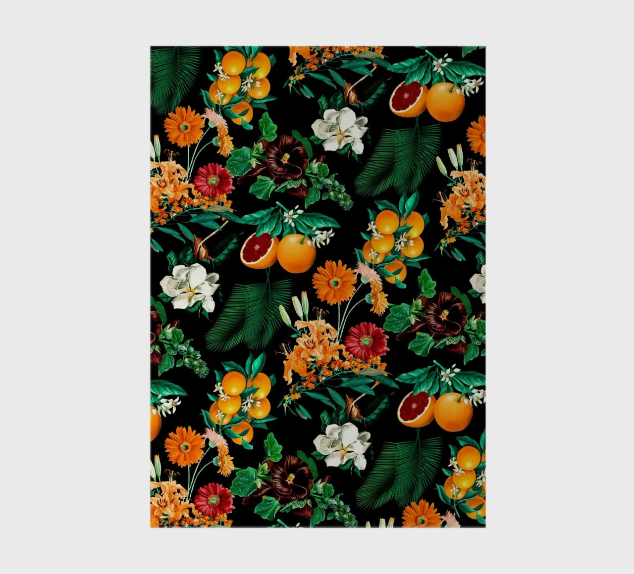 Fruits and Floral Pattern notebook by burcukorkmazyurek