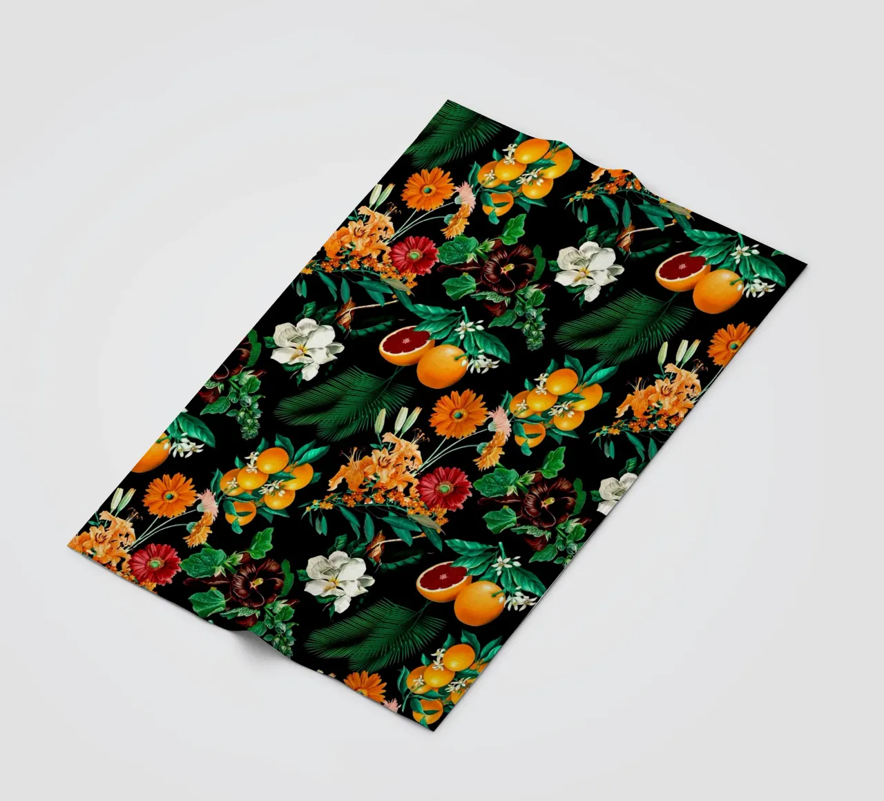 Fruits and Floral Pattern coperta in pile da burcukorkmazyurek