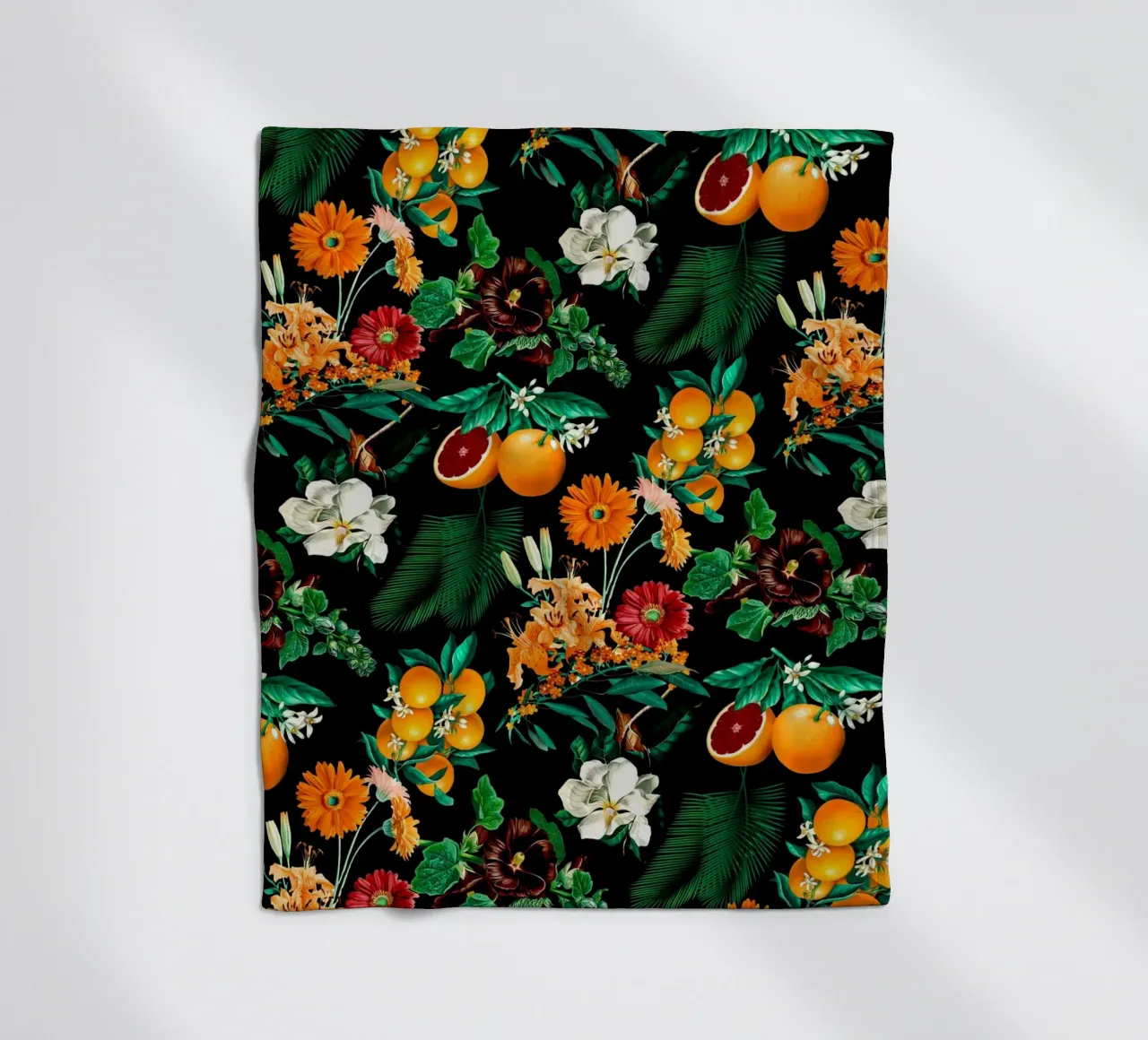 Fruits and Floral Pattern coperta in pile da burcukorkmazyurek