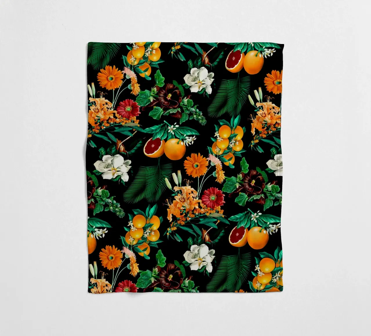 Fruits and Floral Pattern coperta in pile da burcukorkmazyurek