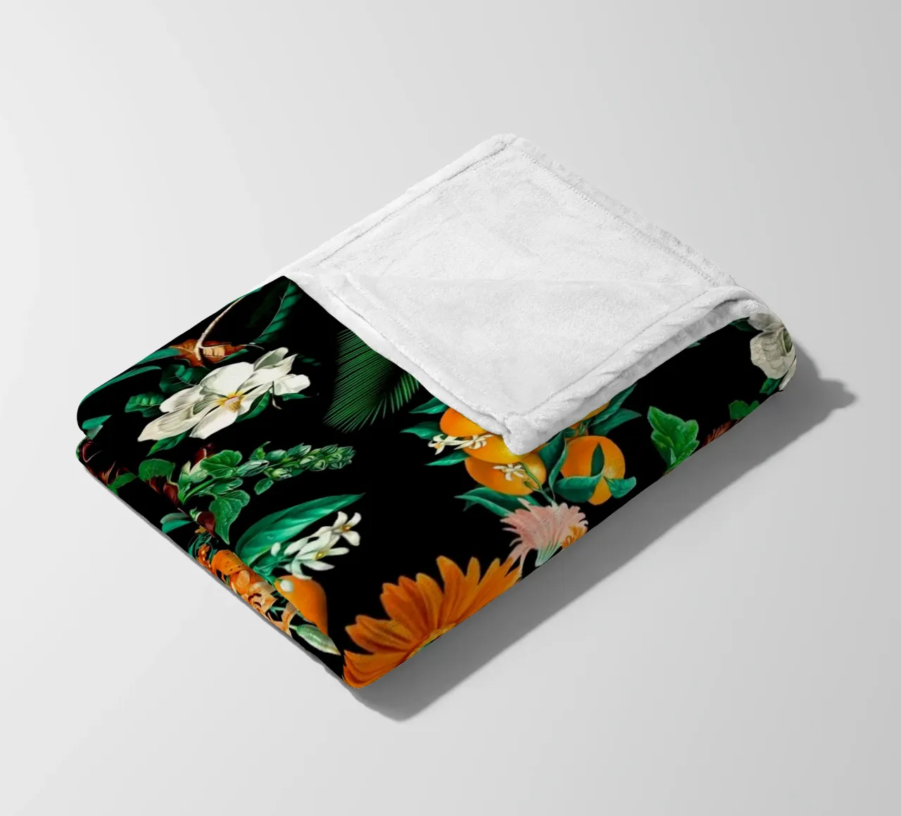 Fruits and Floral Pattern coperta in pile da burcukorkmazyurek