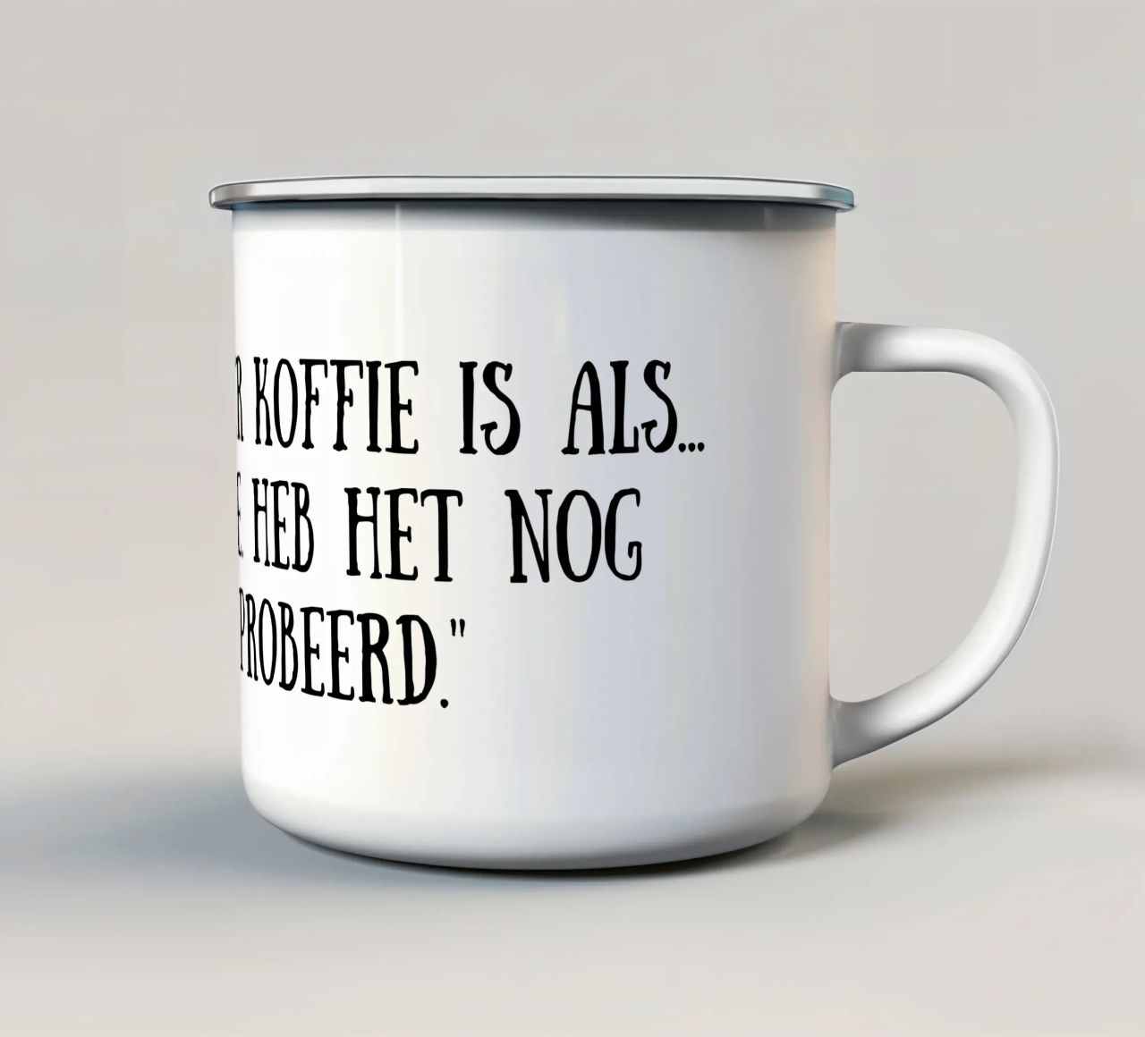 Caffè tazza in smalto da Quotes of the day