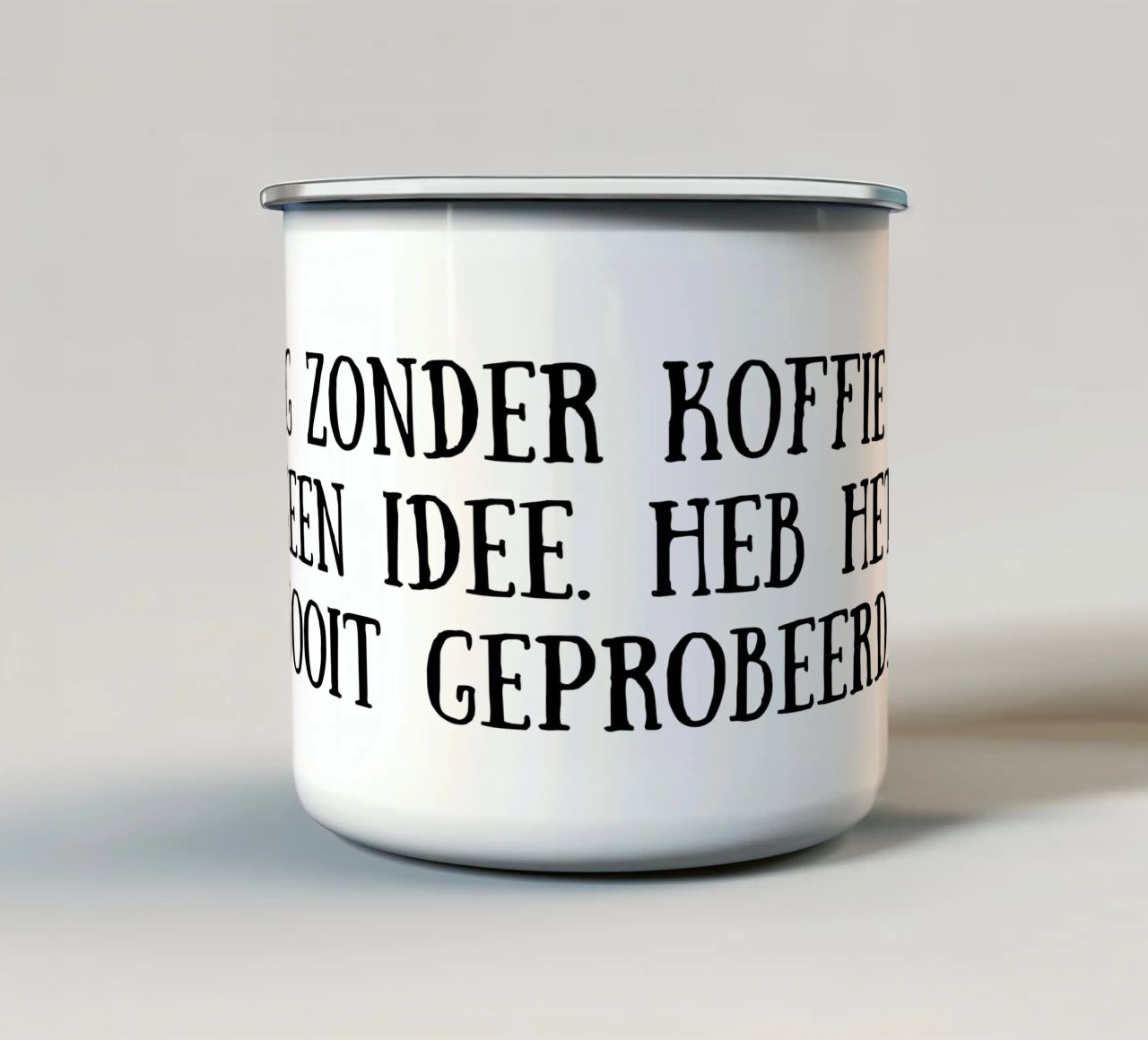 Caffè tazza in smalto da Quotes of the day