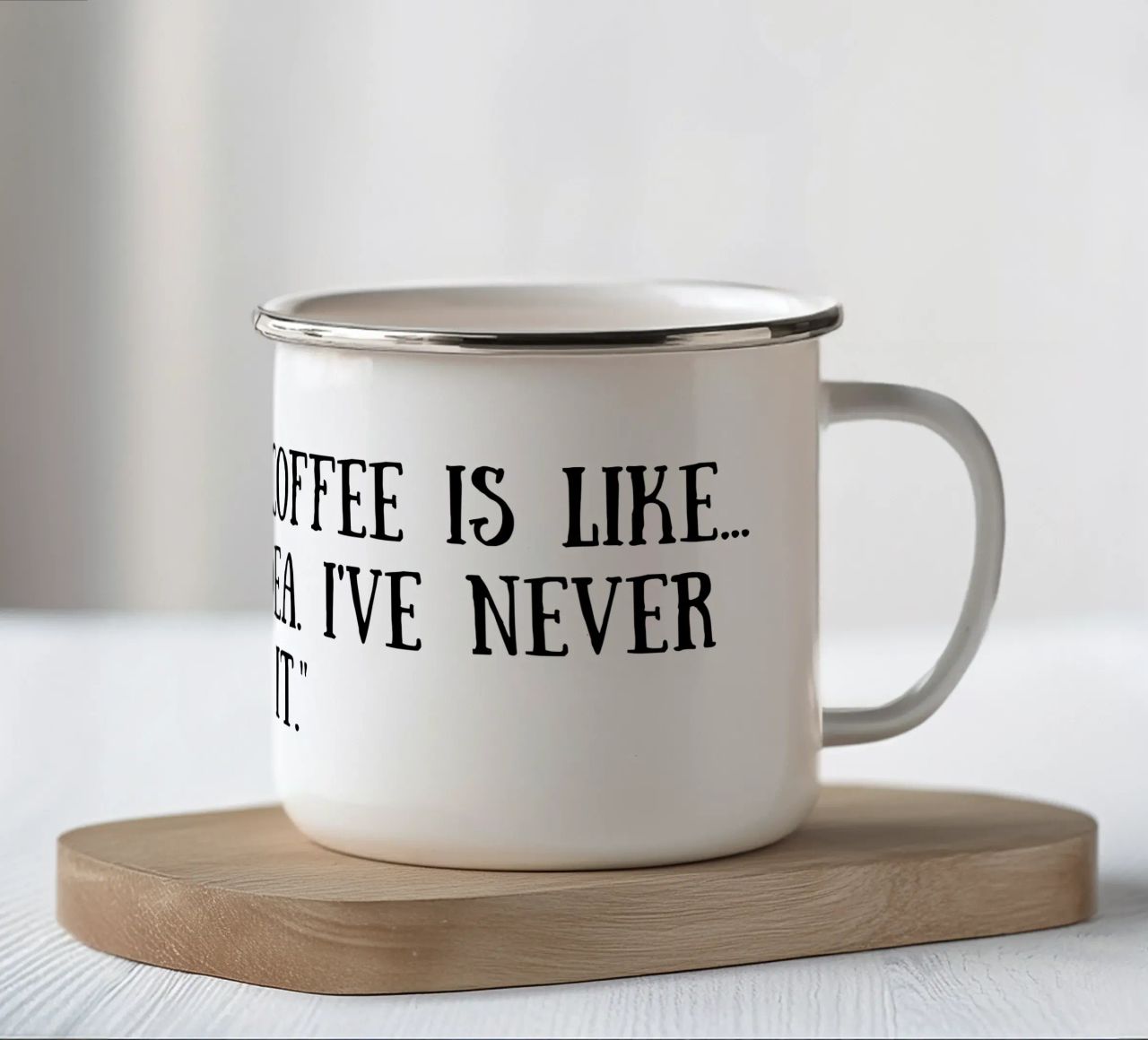 Caffè tazza in smalto da Quotes of the day