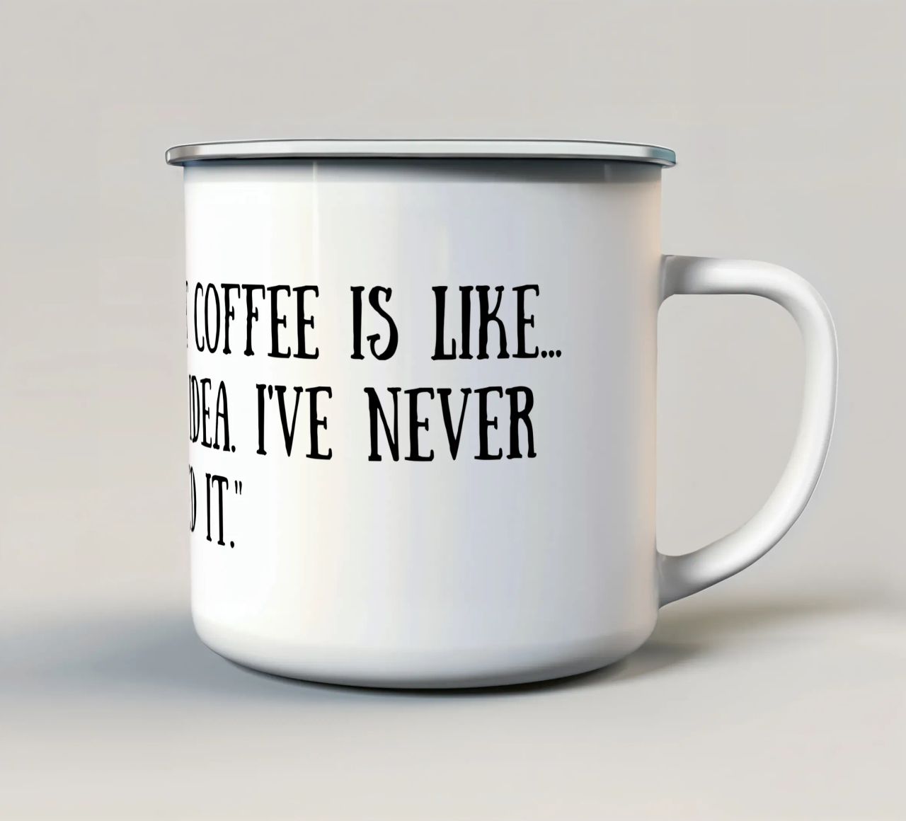 Caffè tazza in smalto da Quotes of the day