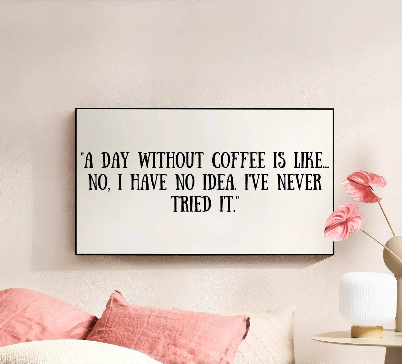 Koffie acryl van Quotes of the day