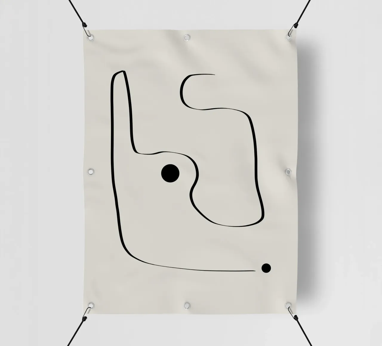 Figure with lines in beige III telo in pvc da Imaginative