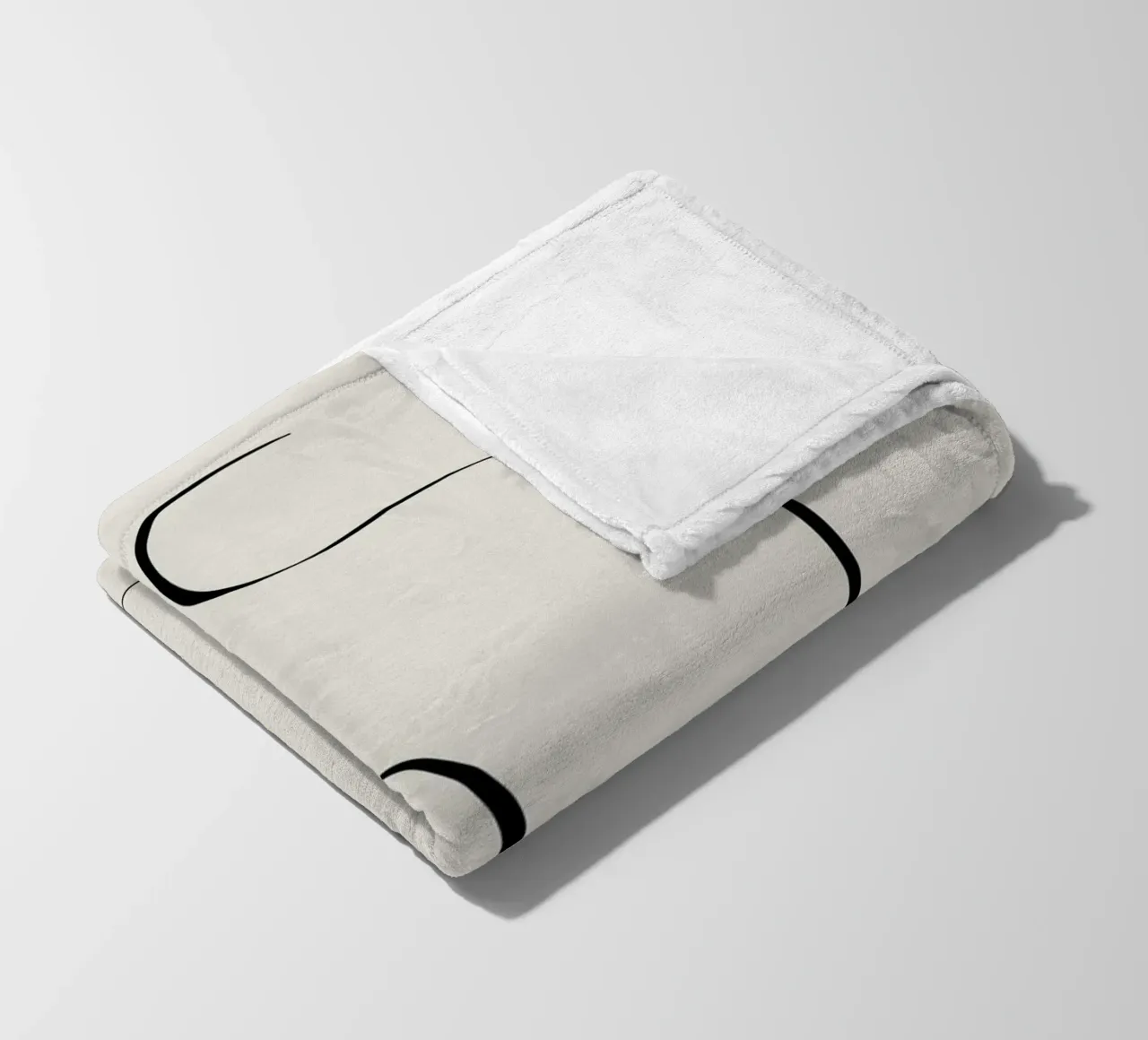 Figure with lines in beige III coperta in pile da Imaginative