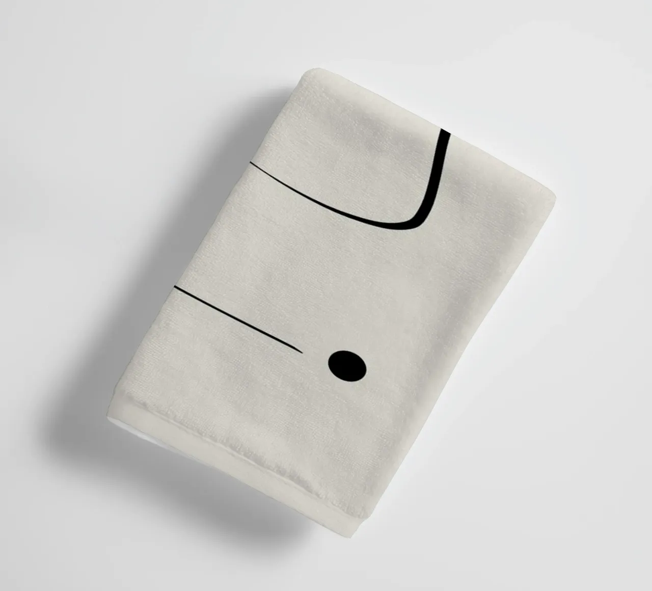 Figure with lines in beige III asciugamano da bagno da Imaginative