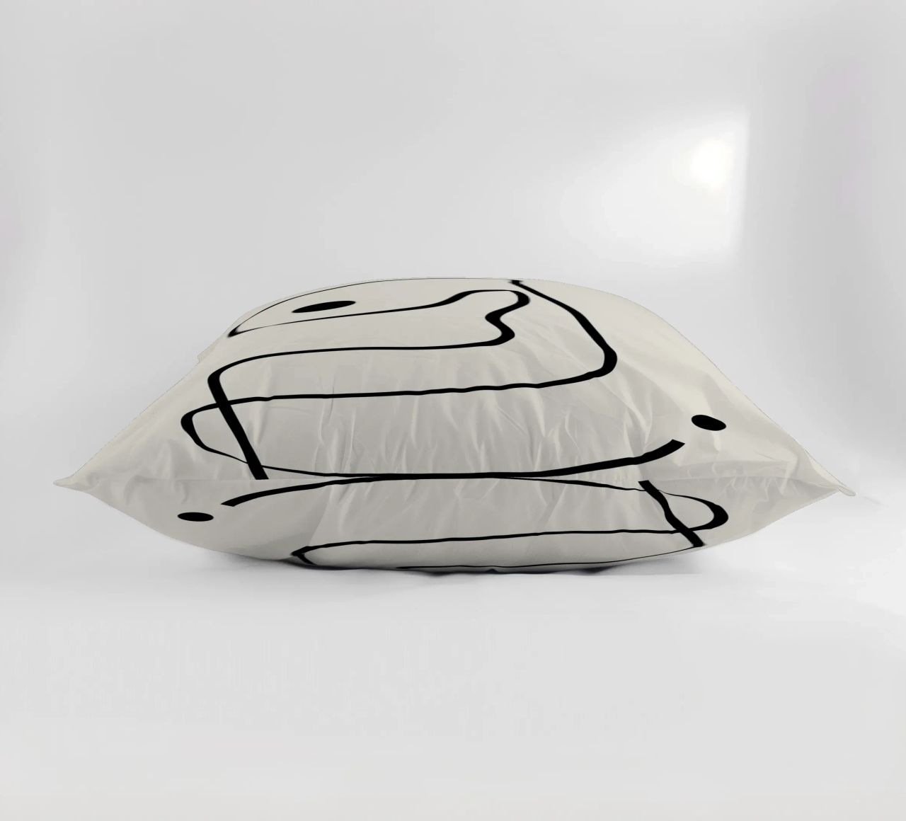 Figure with lines in beige IV cuscino da Imaginative