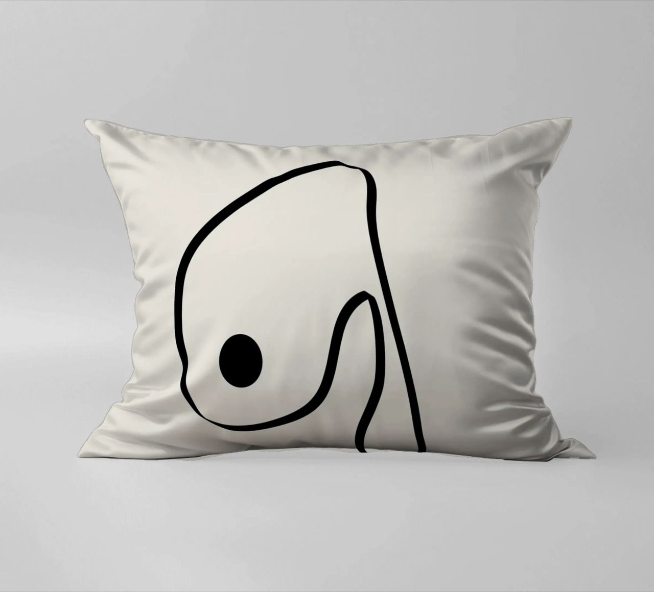Figure with lines in beige IV cuscino da Imaginative
