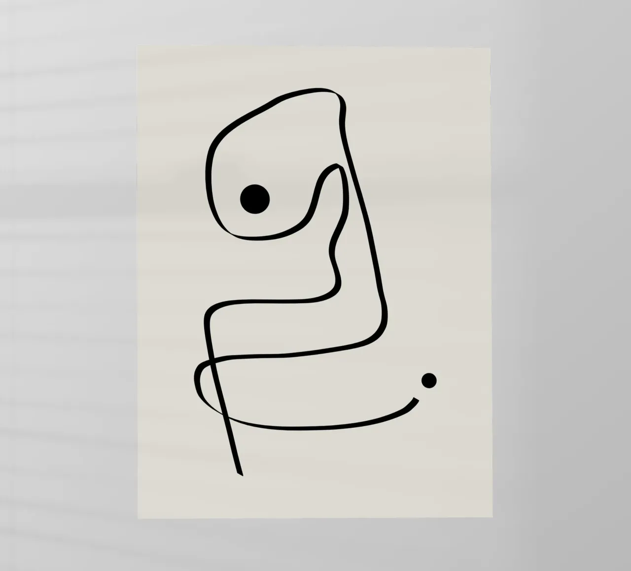 Figure with lines in beige IV pellicola backlit da Imaginative