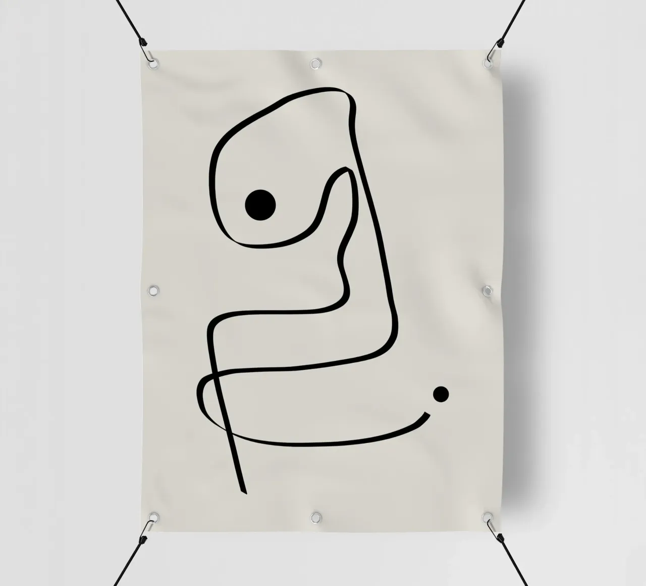 Figure with lines in beige IV telo in pvc da Imaginative