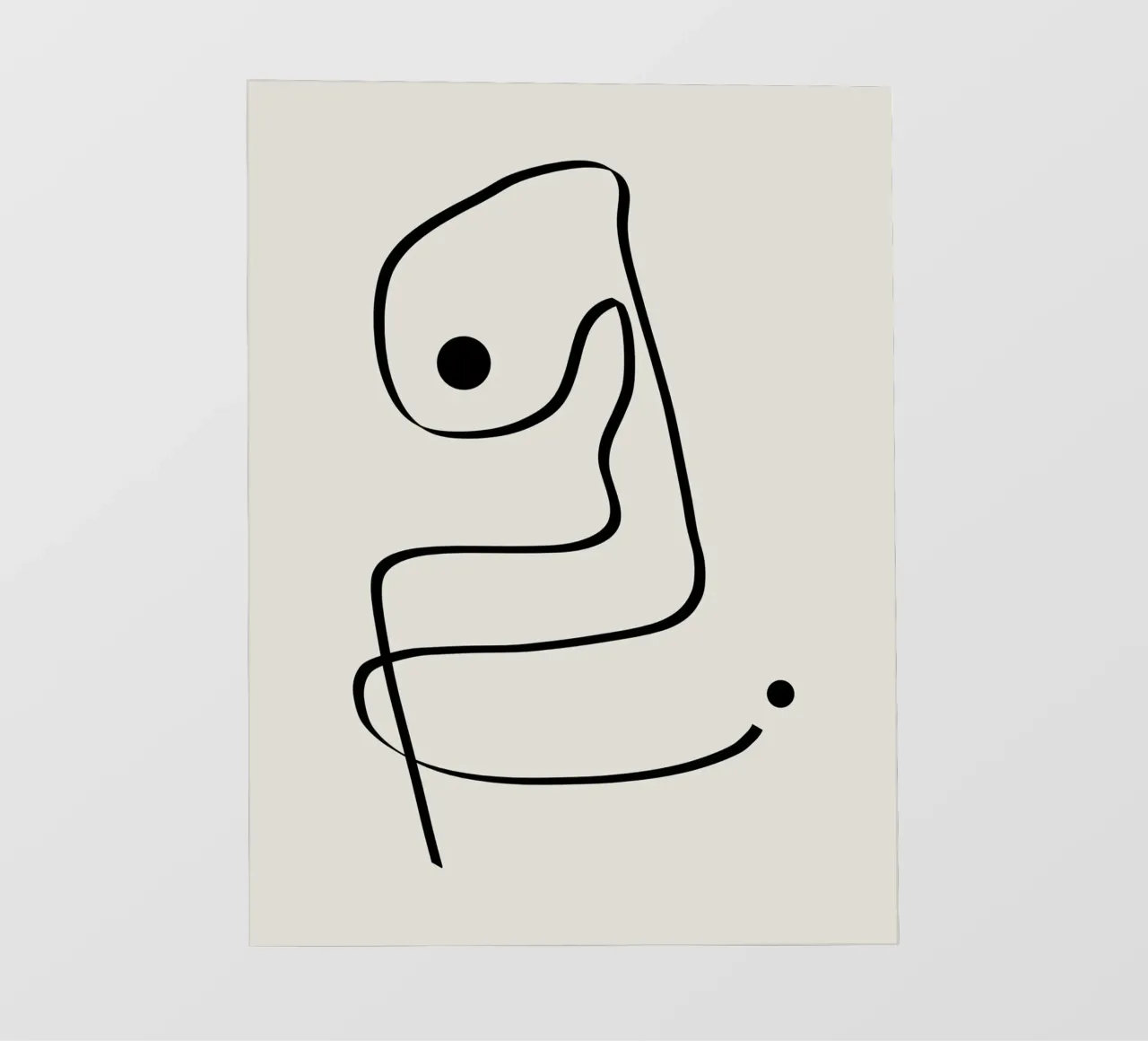 Figure with lines in beige IV telo in pvc da Imaginative