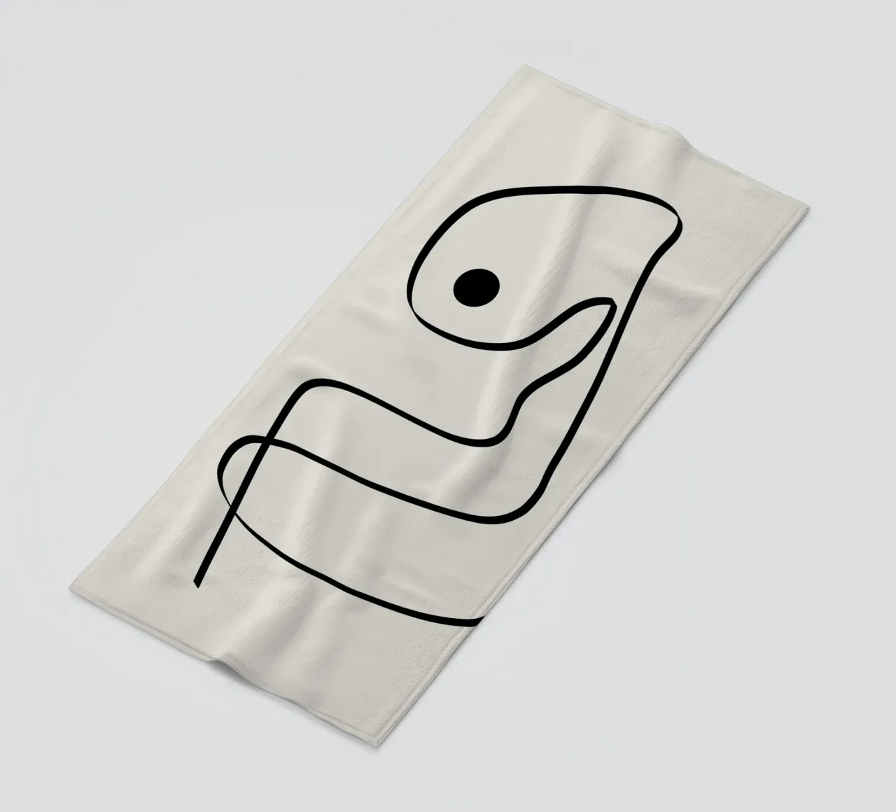 Figure with lines in beige IV telo mare da Imaginative