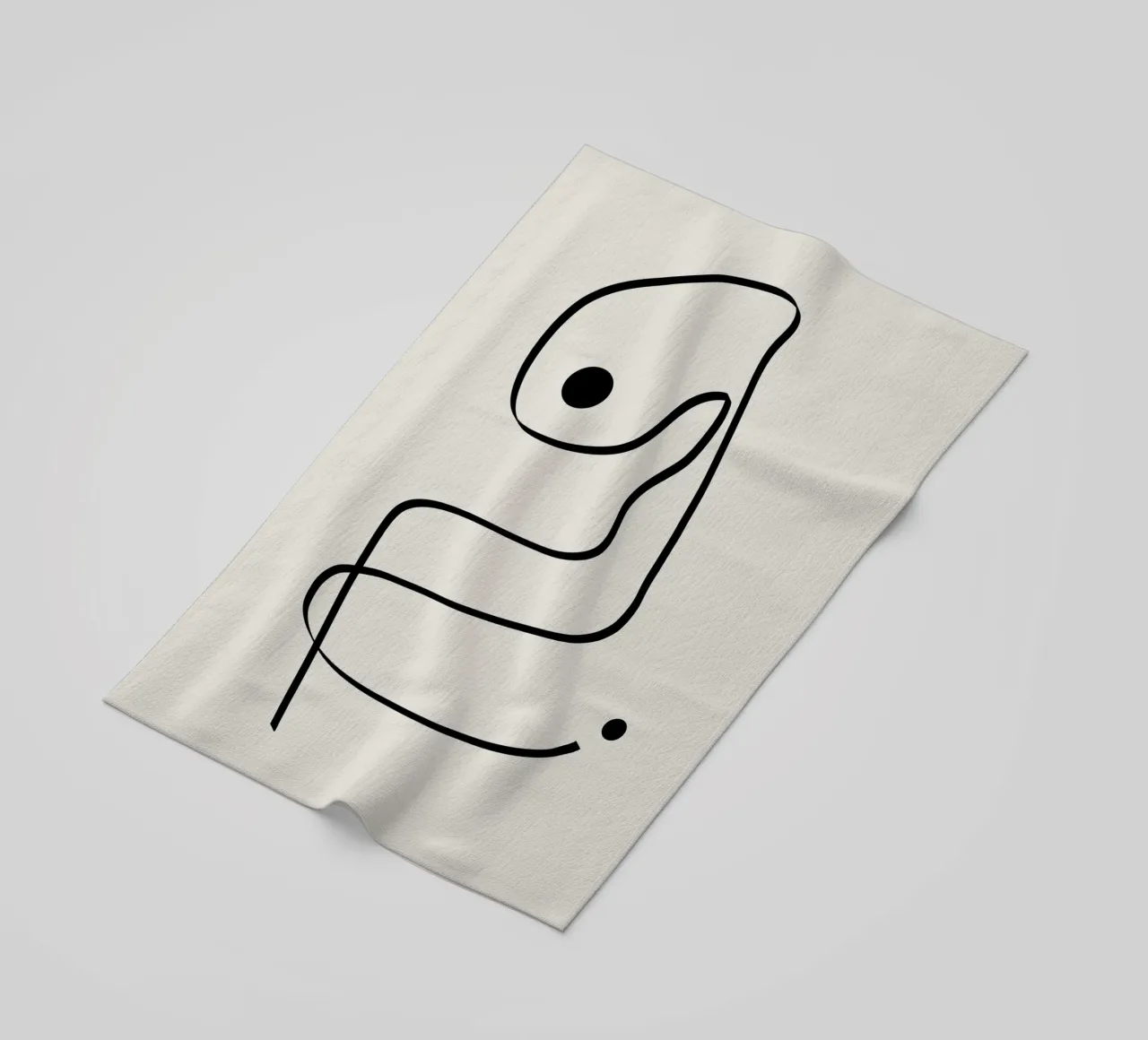 Figure with lines in beige IV telo mare da Imaginative