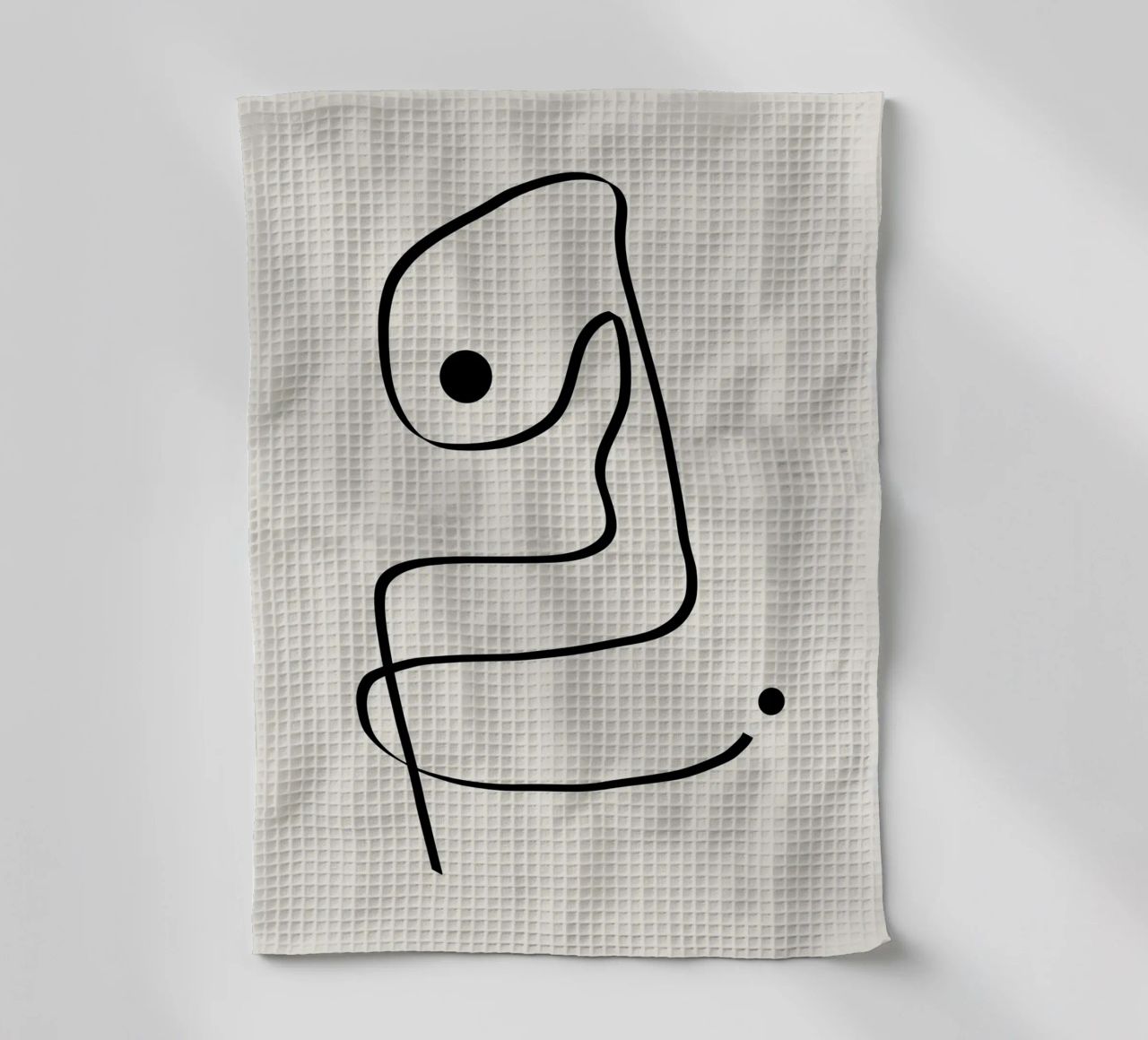 Figure with lines in beige IV canovaccio da cucina da Imaginative