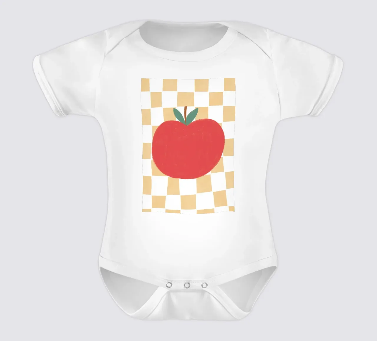 Apfel Karo body neonato maniche corte da BAINAI