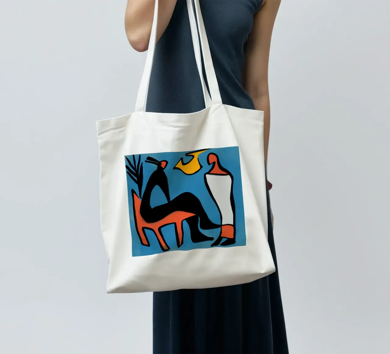 Sociale nella notte blu borsa in juta da Little Dean