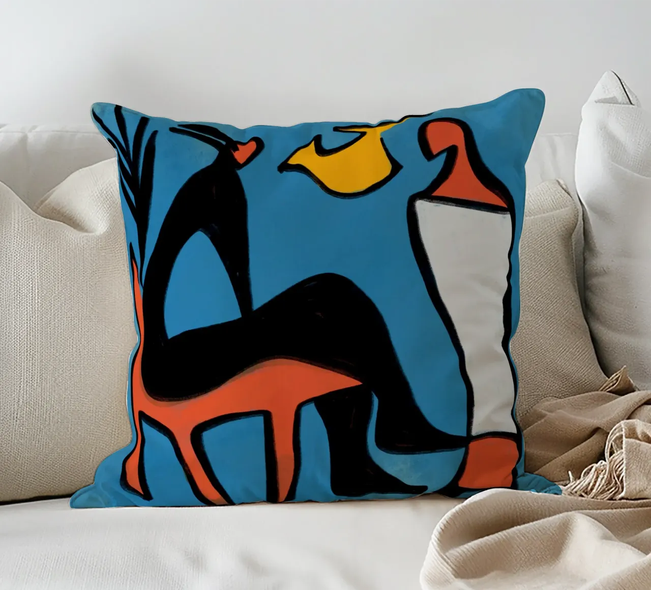 Sociale nella notte blu cuscino da Little Dean