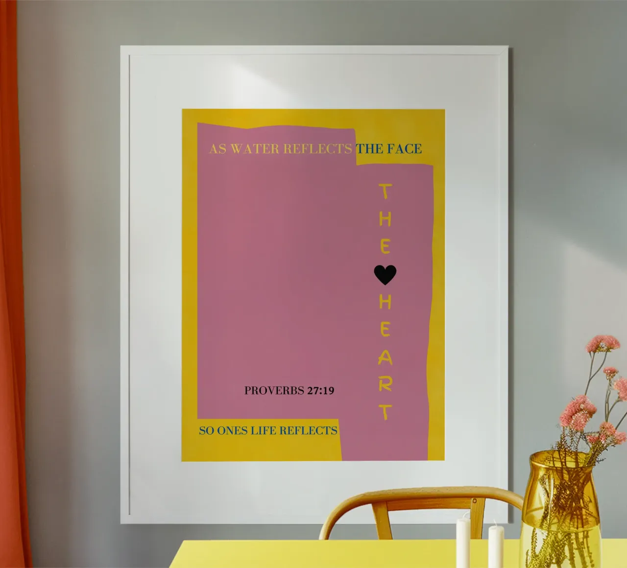 Versetto biblico proverbi 27 19 poster da Little Dean