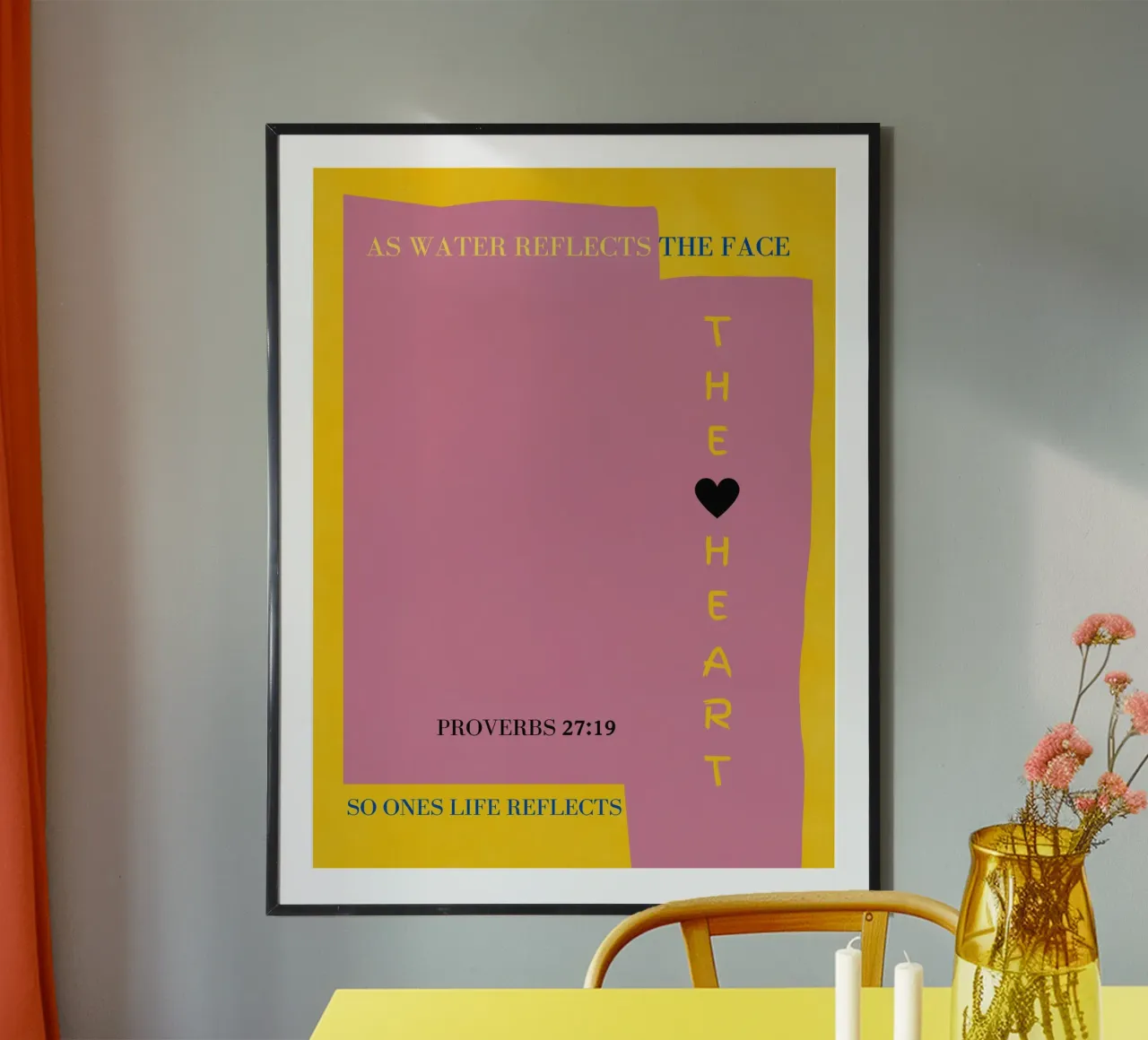 Versetto biblico proverbi 27 19 poster da Little Dean