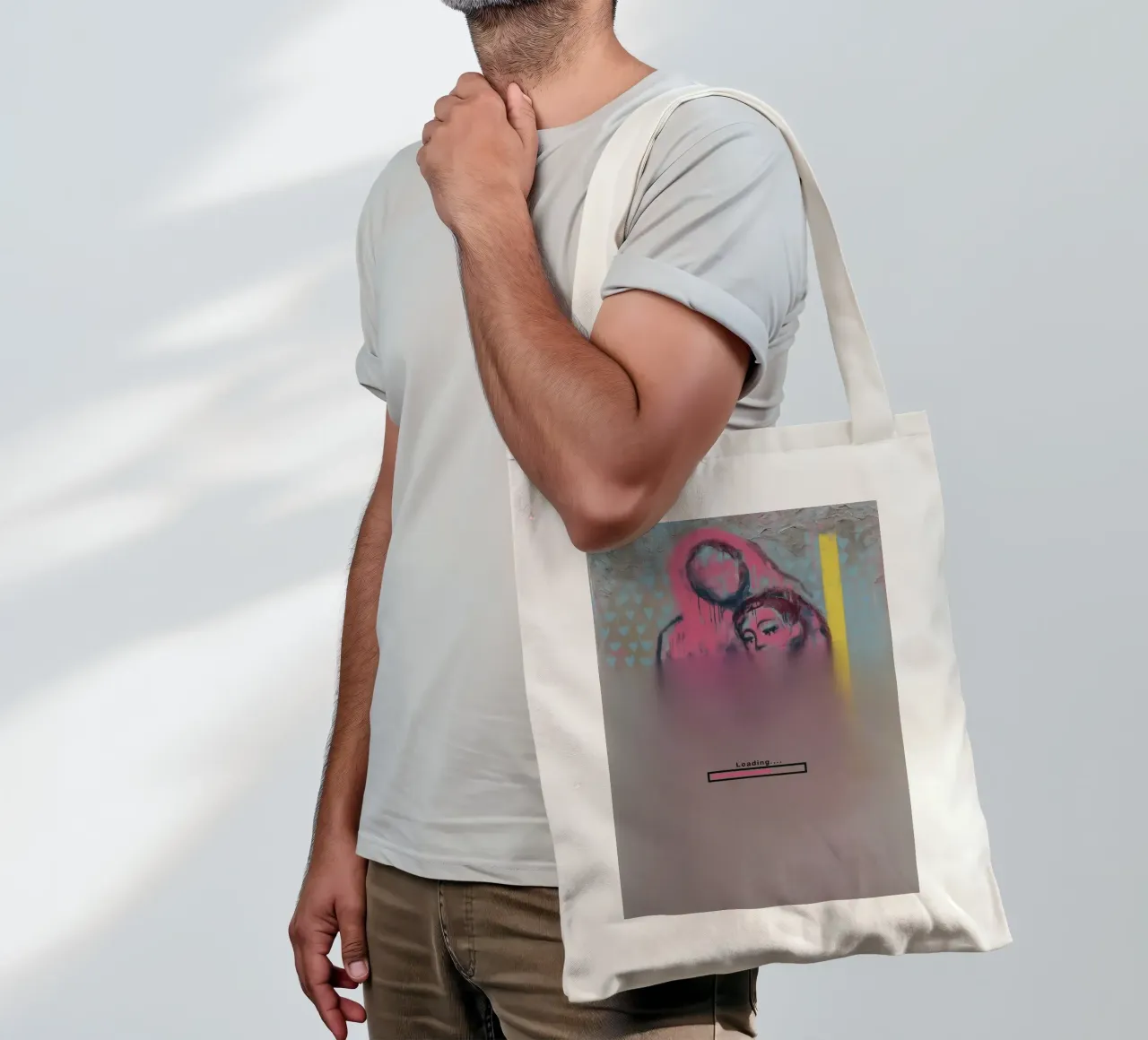 Feelings Still Loading | Limited Edition borsa in juta da Art.Piece