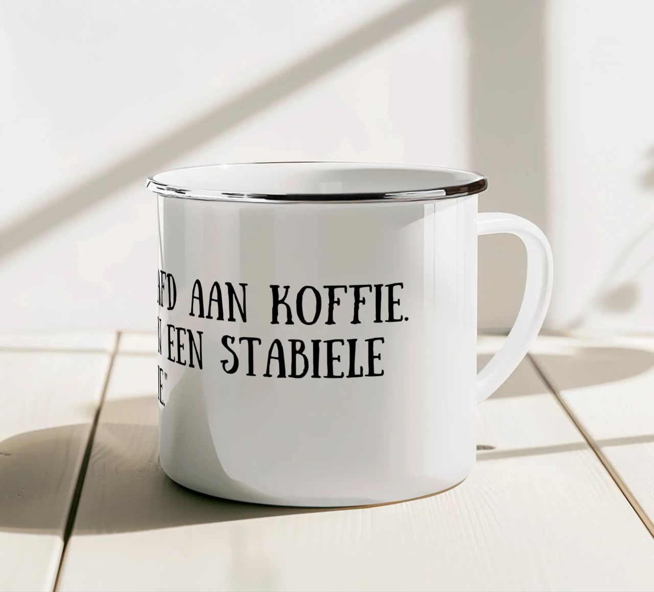 Caffè tazza in smalto da Quotes of the day