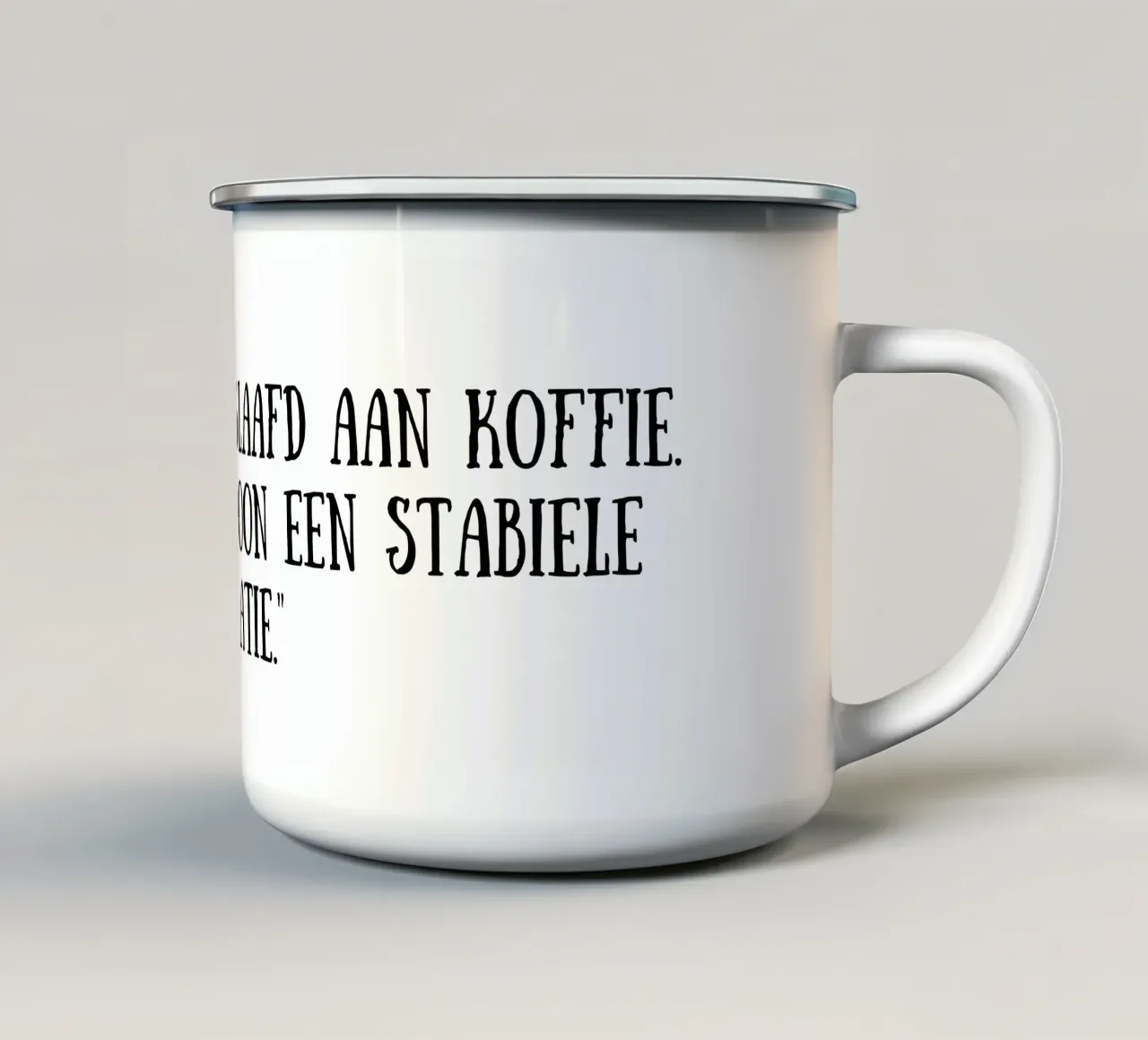 Coffee enamel mug by Quotes of the day