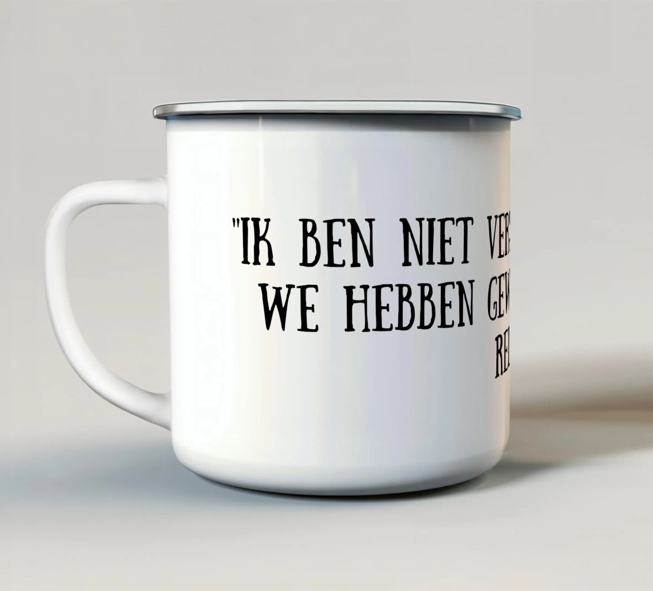 Caffè tazza in smalto da Quotes of the day