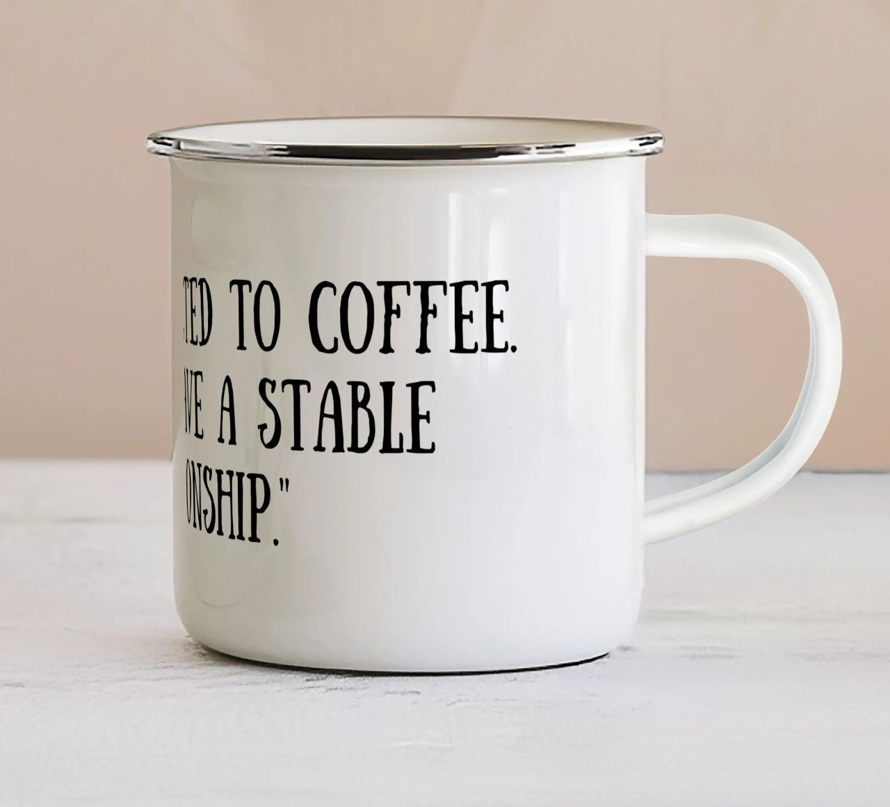 Caffè tazza in smalto da Quotes of the day