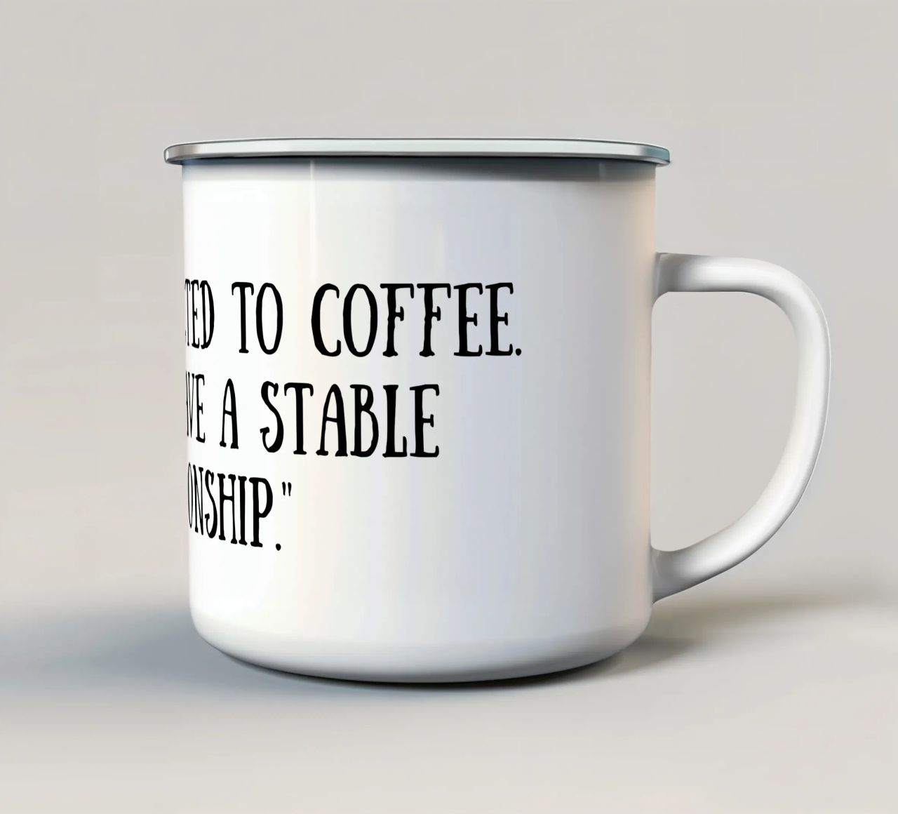Caffè tazza in smalto da Quotes of the day