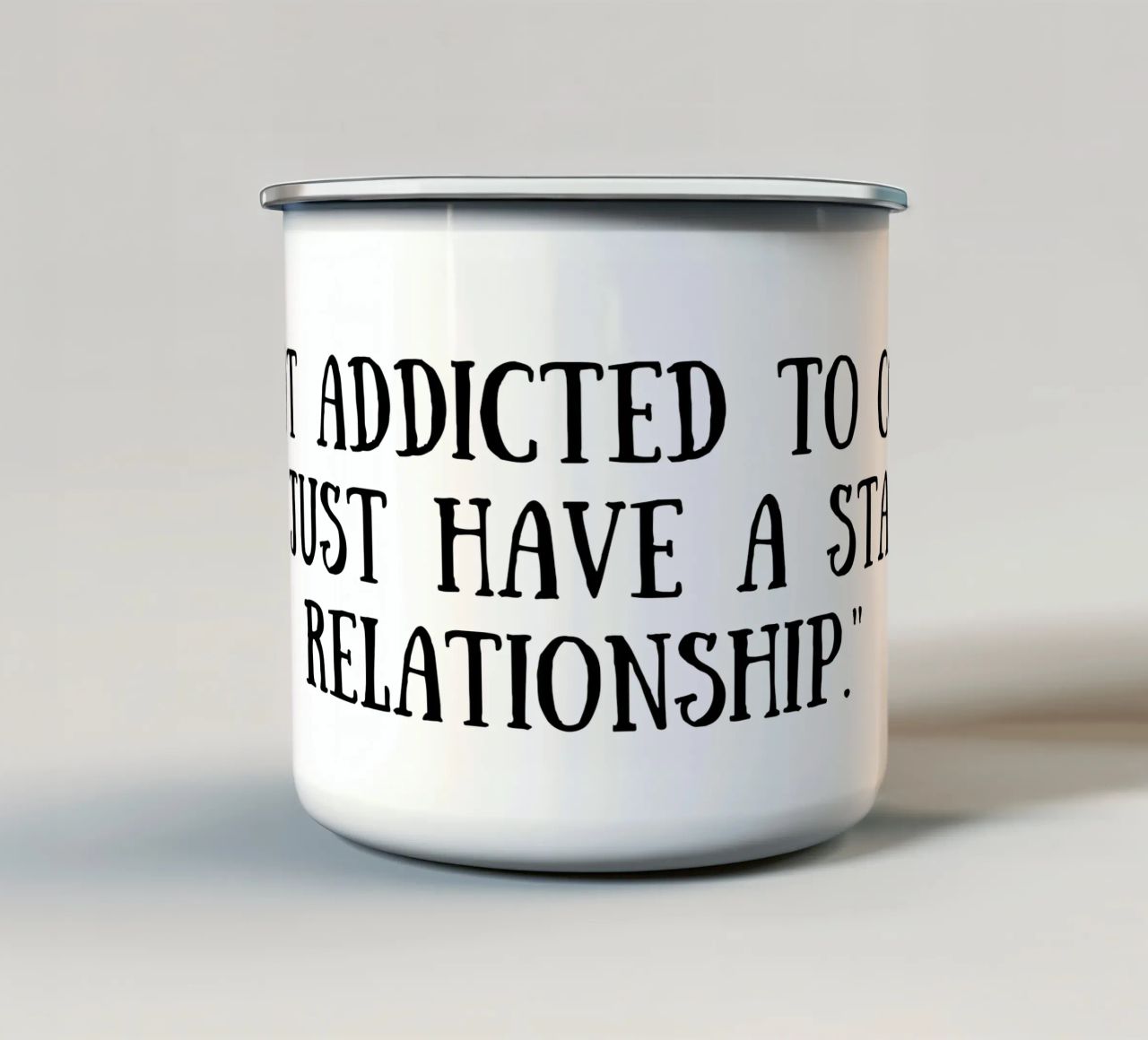 Caffè tazza in smalto da Quotes of the day