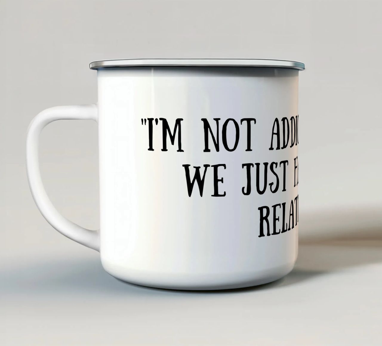 Caffè tazza in smalto da Quotes of the day