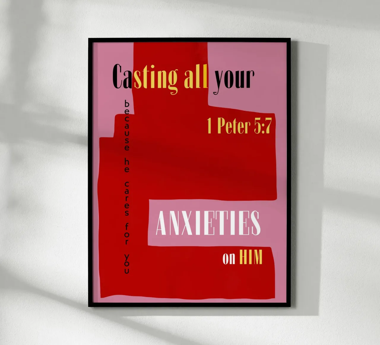 Versetto biblico 1 Pietro 5 7 poster da Little Dean