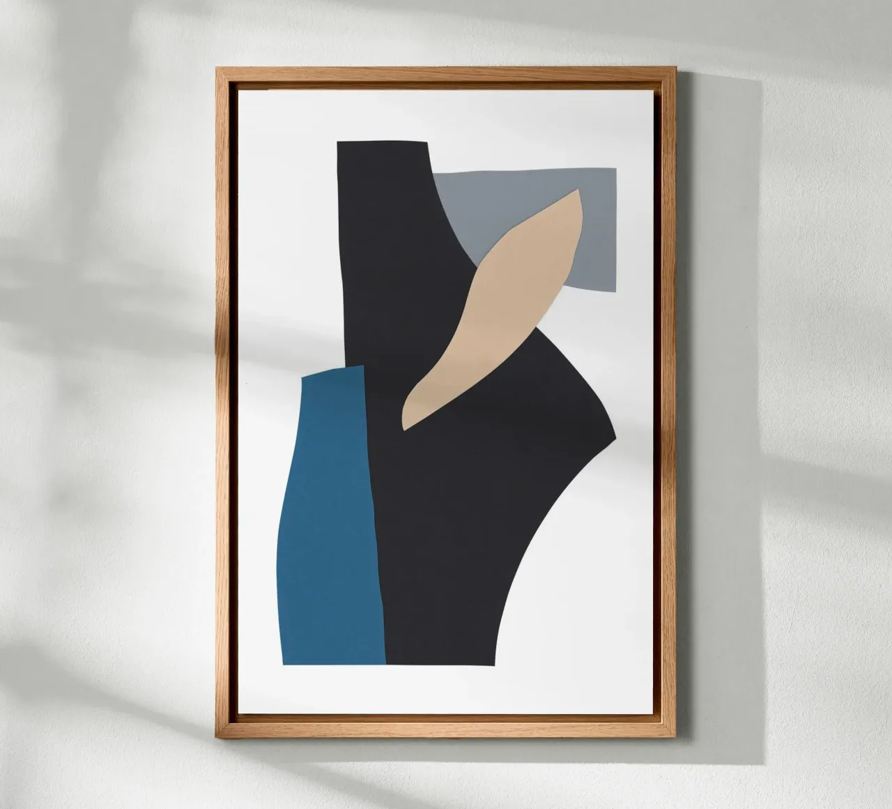 Abstract paper cuts 1 canvas with Floater frame by NouveauPrints