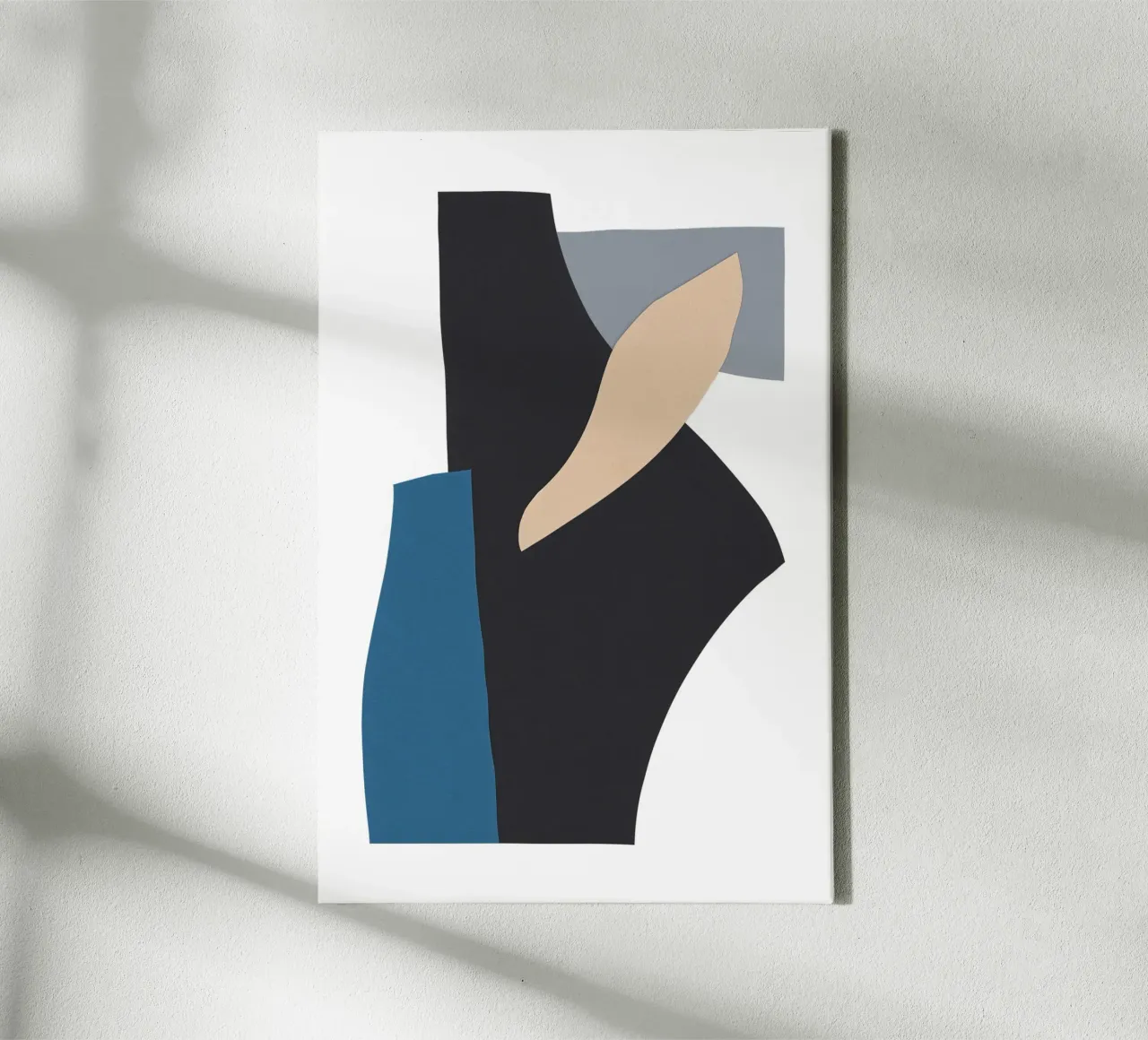 Abstract paper cuts 1 canvas with Floater frame by NouveauPrints