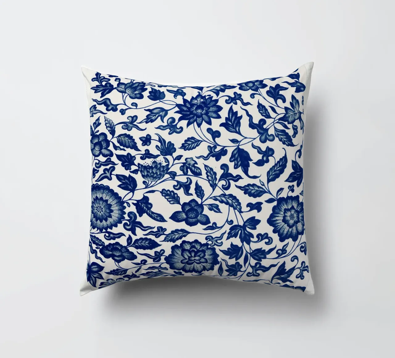 Blue flower pattern cuscino da vintageshop