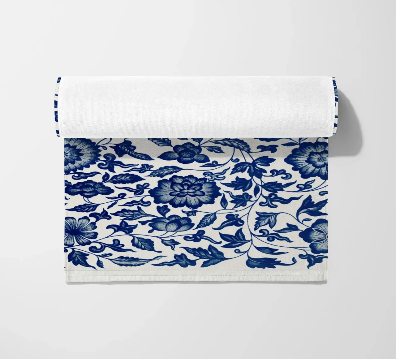 Blue flower pattern telo mare da vintageshop