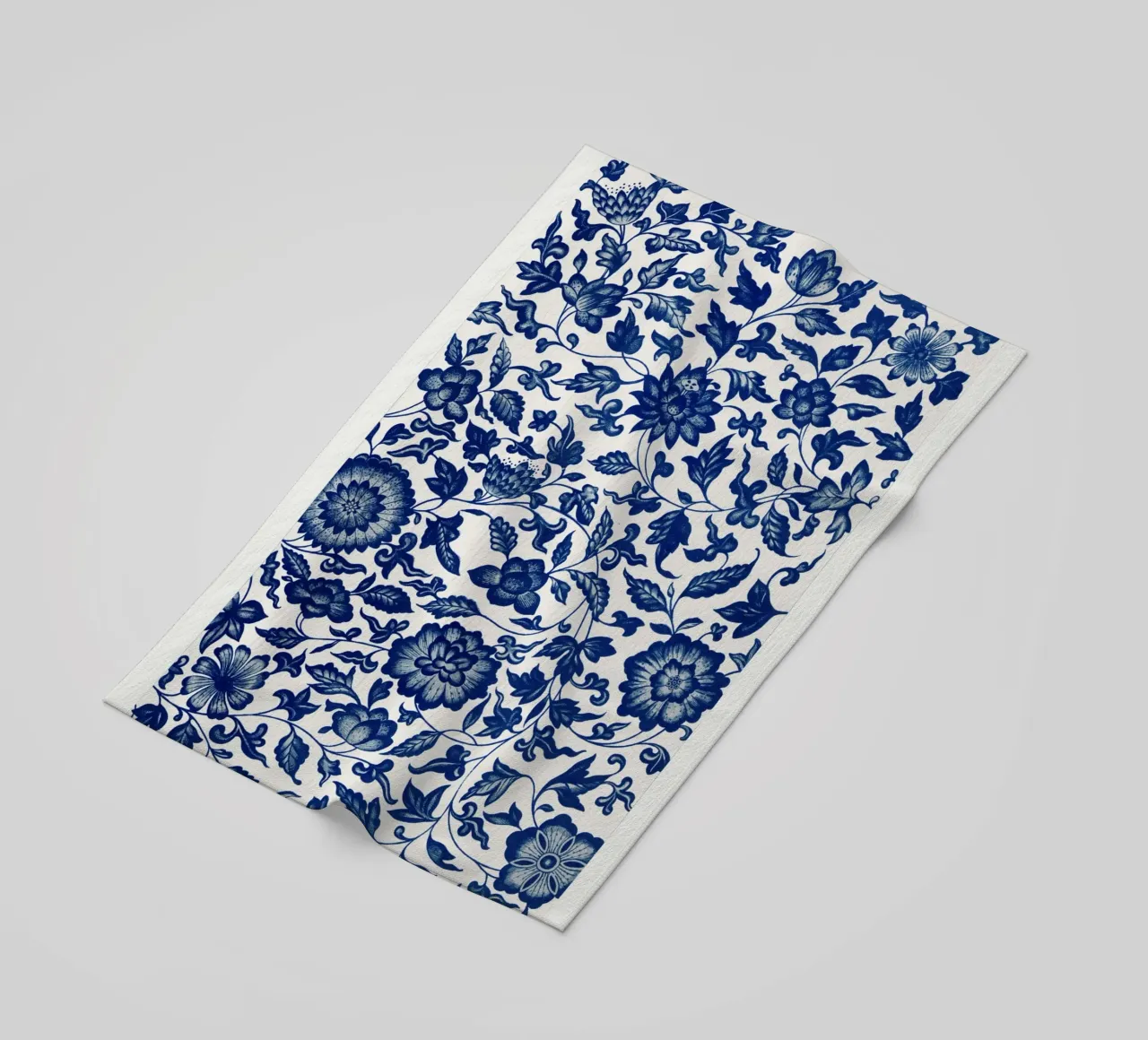 Blue flower pattern telo mare da vintageshop