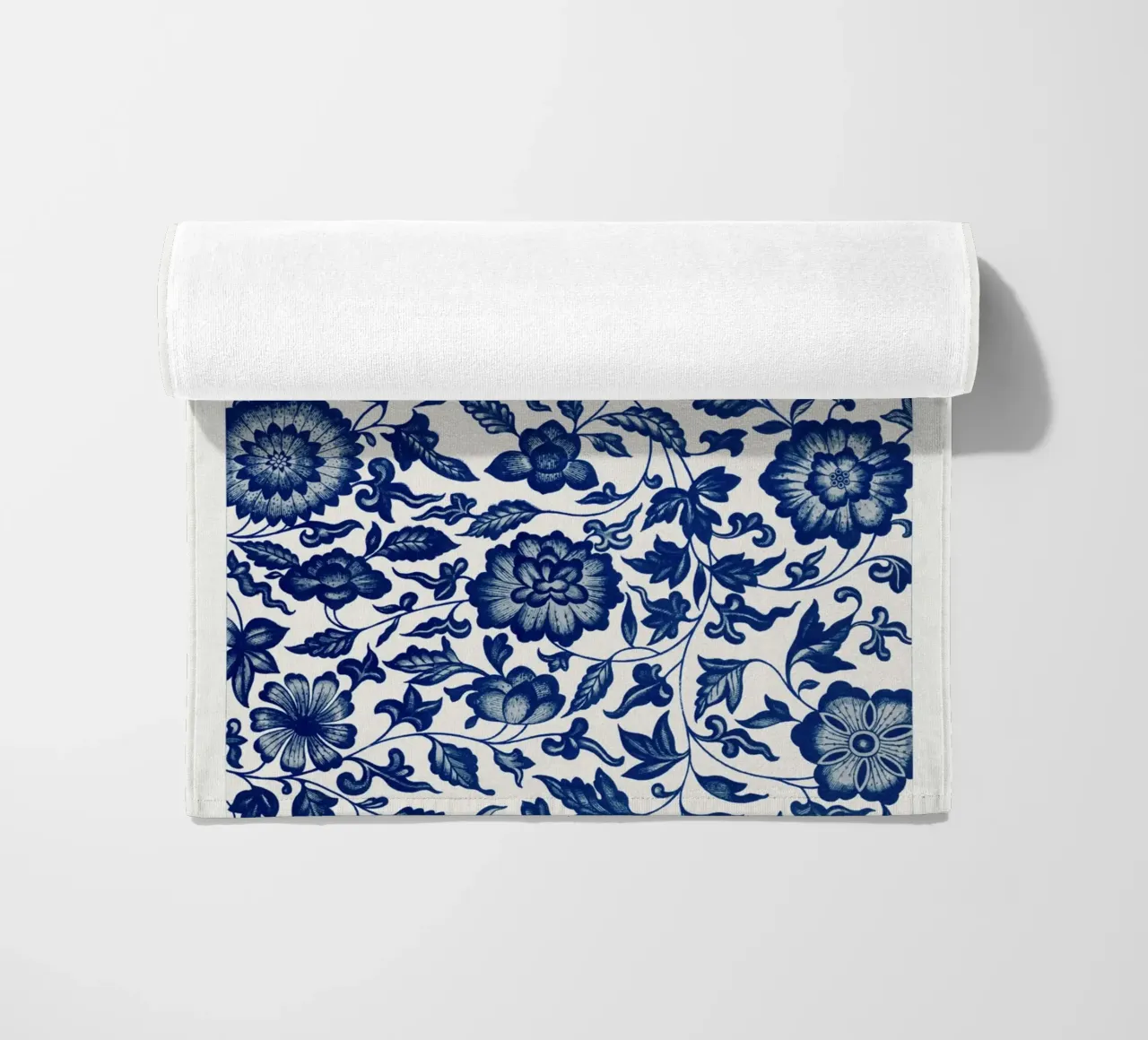 Blue flower pattern telo mare da vintageshop